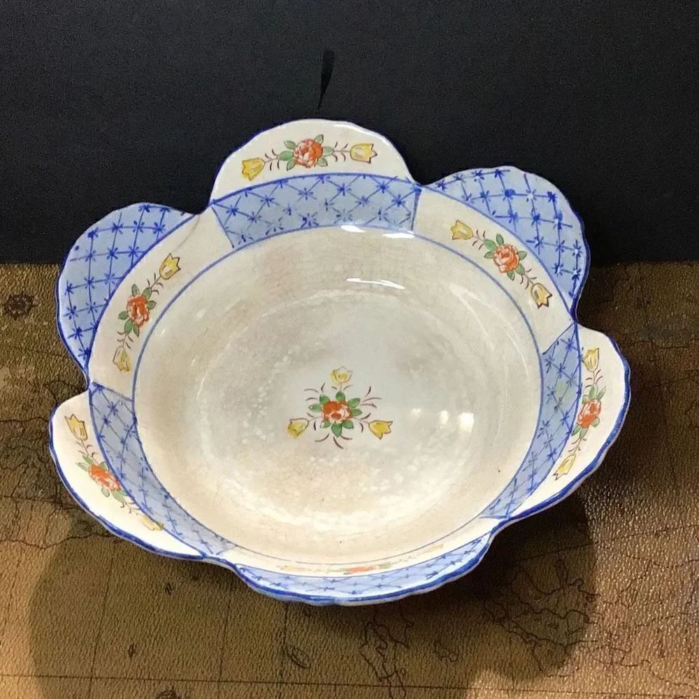 Bowl Vintage, multicolor, flower  From Japan ￼